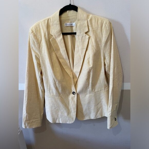 New York & Company Light Yellow Blazer - Picture 1 of 11